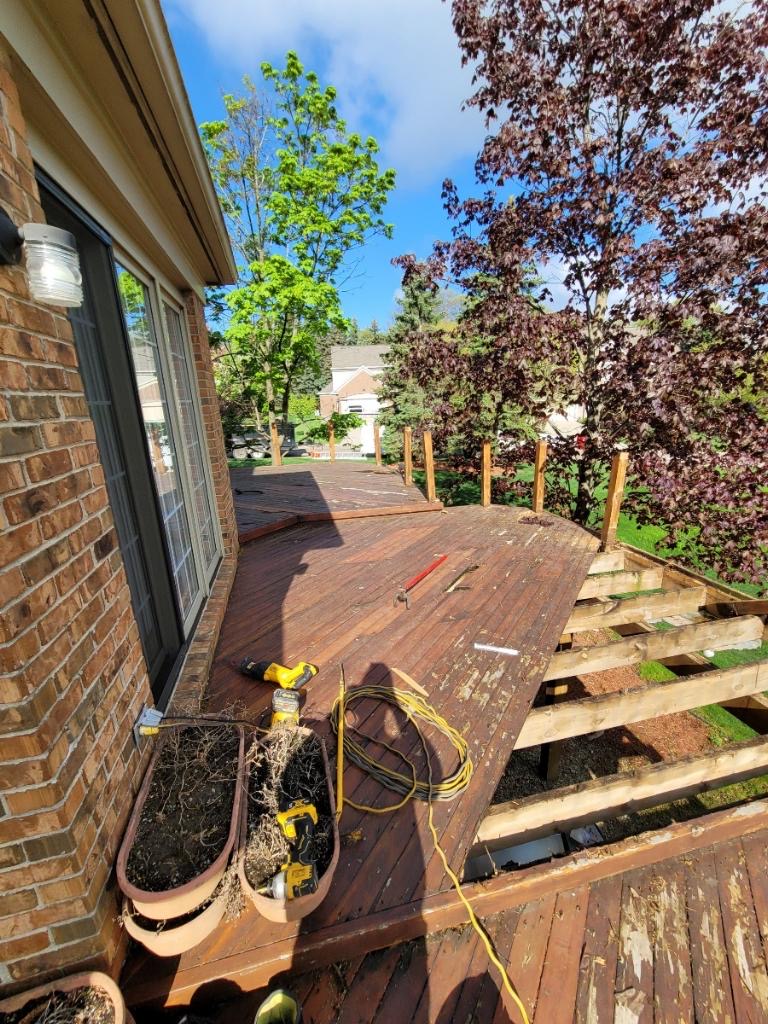 Sterling Construction and Roofing Deck Before