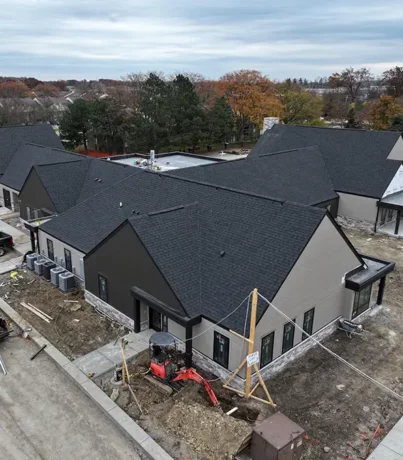 Large scale roofing and construction project in Wixom Michigan